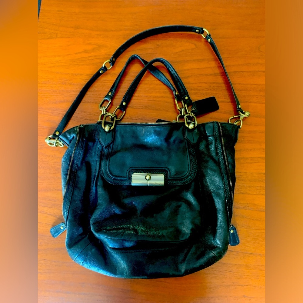 Coach Black Leather Satchel